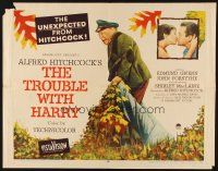 1y505 TROUBLE WITH HARRY 1/2sh '55 Alfred Hitchcock, Edmund Gwenn, Forsythe, Shirley MacLaine