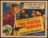 1y512 TWO-FISTED SHERIFF 1/2sh '37 Barbara Weeks, Charles Starrett w/six-shooter!