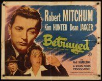 1y532 WHEN STRANGERS MARRY 1/2sh R48 young Robert Mitchum, Kim Hunter with crazy husband!