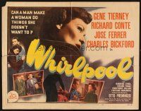 1y536 WHIRLPOOL 1/2sh '50 what might pretty Gene Tierney do when she is hypnotized?!