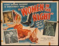 1y547 WOMEN IN THE NIGHT Mexican 1/2sh '48 Japanese men force women to work in a brothel in WWII!