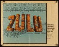 1y557 ZULU 1/2sh '64 Stanley Baker & Michael Caine classic, dwarfing the mightiest!