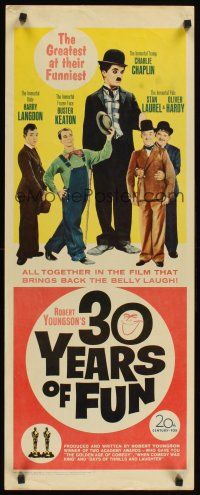 1z135 30 YEARS OF FUN insert '63 Charlie Chaplin, Buster Keaton, Laurel & Hardy, Harry Langdon!