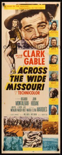 1z140 ACROSS THE WIDE MISSOURI insert '51 art of smiling Clark Gable & sexy Maria Elena Marques!
