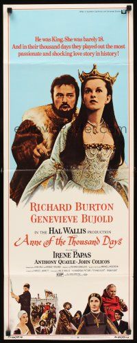 1z149 ANNE OF THE THOUSAND DAYS insert '70 c/u of King Richard Burton & Genevieve Bujold!