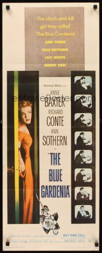 1z188 BLUE GARDENIA insert '53 Fritz Lang, Anne Baxter, there was nothing lily-white about her!