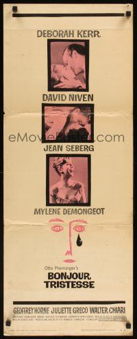 1z194 BONJOUR TRISTESSE insert '58 Deborah Kerr, Jean Seberg, David Niven, Saul Bass art!