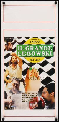 1z001 BIG LEBOWSKI Italian locandina '98 Coen Brothers classic, Jeff Bridges, different montage!