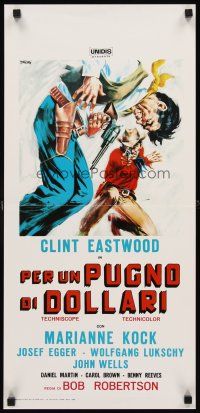 1z034 FISTFUL OF DOLLARS Italian locandina R66 Sergio Leone's Per un Pugno di Dollari, Simeoni art