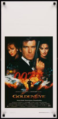 1z044 GOLDENEYE Italian locandina '96 Pierce Brosnan as secret agent James Bond 00!