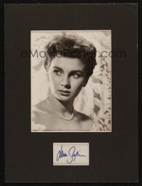 2a008 JEAN SIMMONS signed signed 3x5 cut album page matted with REPRO '60s ready to be framed!