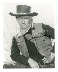 2a834 JOHN WAYNE signed 8x10 REPRO still '70s great portrait as Thomas Dunson in Red River!