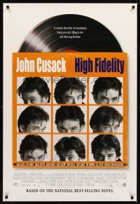 2a069 HIGH FIDELITY signed 1sh '00 by John Cusack, a comedy about commitment & other pop favorites!