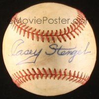 2a011 CASEY STENGEL signed baseball '70s by the legendary New York Mets manager!