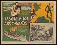 2b054 JASON & THE ARGONAUTS Mexican LC '63 special fx by Ray Harryhausen, image of men fighting!