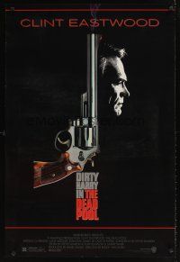 2c184 DEAD POOL 1sh '88 Clint Eastwood as tough cop Dirty Harry, cool smoking gun image!