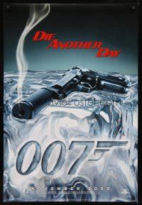 2c199 DIE ANOTHER DAY ice style teaser DS 1sh '02 Pierce Brosnan as James Bond, cool image of gun melting ice