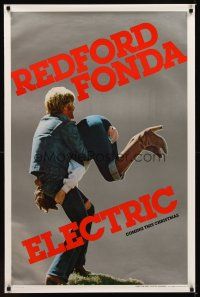 2c220 ELECTRIC HORSEMAN teaser 1sh '79 Sydney Pollack, great image of Robert Redford & Jane Fonda!