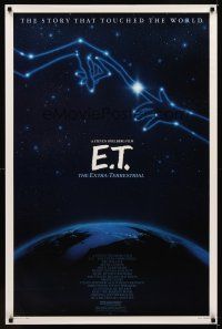 2c214 E.T. THE EXTRA TERRESTRIAL 1sh R85 Steven Spielberg classic, wonderful constellation art!