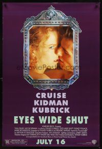 2c238 EYES WIDE SHUT advance DS 1sh '99 Stanley Kubrick, c/u of Tom Cruise & Nicole Kidman!
