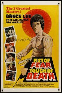 2c251 FIST OF FEAR TOUCH OF DEATH 1sh '80 Tierney art of Bruce Lee, + Fred Williamson, Van Clief!