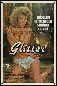 2c278 GLITTER 1sh '83 full-length image of sexy naked Hustler centerfold Shauna Grant!