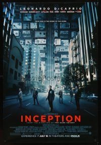 2c338 INCEPTION advance DS 1sh '10 Christopher Nolan, Leonardo DiCaprio, Gordon-Levitt!