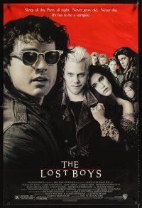 2c402 LOST BOYS 1sh '87 Kiefer Sutherland, teen vampires, directed by Joel Schumacher!