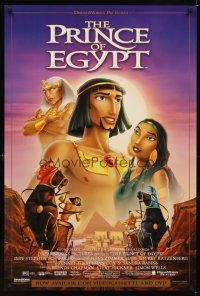 2c535 PRINCE OF EGYPT video 1sh '98 Dreamworks cartoon, voice of Val Kilmer as Moses!