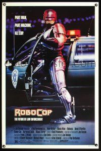 2c573 ROBOCOP 1sh '87 Paul Verhoeven classic, Peter Weller is part man, part machine, all cop!