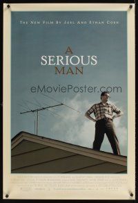 2c607 SERIOUS MAN DS 1sh '09 Coen Brothers, Michael Stuhlbarg on roof!