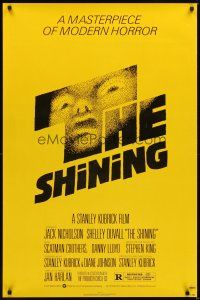 2c620 SHINING 1sh '80 Stephen King & Stanley Kubrick horror masterpiece, crazy Jack Nicholson!