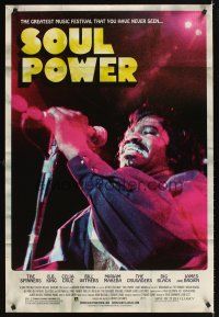 2c642 SOUL POWER 1sh '08 great image of James Brown in concert!