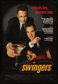 2c675 SWINGERS reviews 1sh '96 Vince Vaughn & Jon Favreau, cocktails first, questions later!