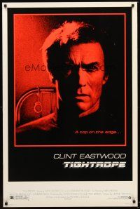 2c704 TIGHTROPE 1sh '84 Clint Eastwood is a cop on the edge, cool handcuff image!