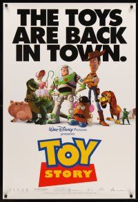 2c715 TOY STORY DS 1sh '95 Disney & Pixar cartoon, great image of Buzz, Woody & cast!