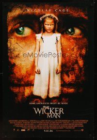 2c770 WICKER MAN advance DS 1sh '06 Nicolas Cage, Ellen Burstyn, horror image of scary child!