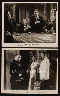 2e745 SEVEN THIEVES 2 8x10 stills '59 Edward G. Robinson, Rod Steiger, sexy Joan Collins, gambling!