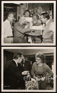 2e631 MAN OF A THOUSAND FACES 4 8x10 stills '57 great candids of James Cagney in makeup room!
