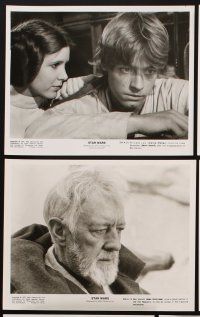 2e465 STAR WARS 8 8x10 stills '77 George Lucas classic, Mark Hamill, Harrison Ford, great scenes!