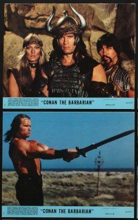 2e195 CONAN THE BARBARIAN 7 8x10 mini LCs '82 Arnold Schwarzenegger & sexy Sandahl Bergman!