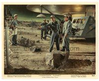 2g027 FORBIDDEN PLANET color 8x10 still #4 '56 Holliman,Kelly & crew test force field outside ship!