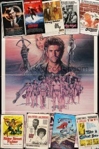 2h018 LOT OF 34 FOLDED ONE-SHEETS '56 - '98 Mad Max Beyond Thunderdome, 5 Fingers of Death +more!
