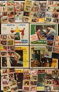 2h037 LOT OF 71 LOBBY CARDS '40s-60s many different images from a variety of genres!