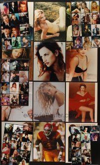 2h135 LOT OF 74 8X10 COLOR REPROS OF TOP STARS '90s-00s leading men & sexy actresses + more!