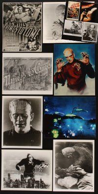 2h141 LOT OF 12 8X10 REPROS OF HORROR/SCI-FI CLASSICS '80s Frankenstein, King Kong, Mummy & more!