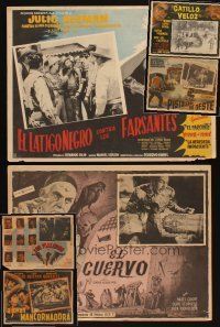 2h160 LOT OF 6 MEXICAN LOBBY CARDS '50s-60s great western & horror images!