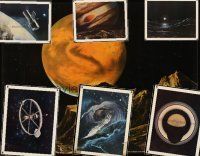 2h212 LOT OF 7 UNFOLDED ASTRONOMY MAGAZINE ART SPECIAL POSTERS '77 cool outer space images!