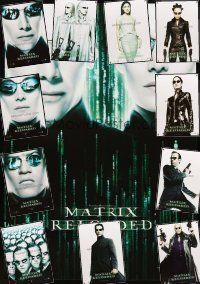 2h223 LOT OF 12 UNFOLDED TEASER ONE-SHEETS FROM THE MATRIX RELOADED '03 cool character portraits!