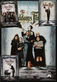 2h226 LOT OF 4 UNFOLDED ADDAMS FAMILY ONE-SHEETS '91 - '93 creepy, kookie, spooky!